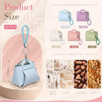 Kacctyen 30 Pcs Leather Purse Gift Bags with Keychain Handle Small PU Bags - Image 2