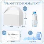 Maitys 24 Set Welcome Boxes for Wedding Guests 9x6x6 Gable Boxes Light Blue - Image 2