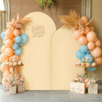 Champagne Arch Covers 2 Set 7.2 and 6ft Champagne Arch Backdrop Cover Spandex Fitted Wedding Arch Stand Covers for Birthday Party Baby Shower Bridal Shower Wedding Banquet Photo Balloon Arch Backdrop - Image 4