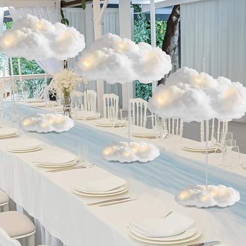 Wettarn 6 Set Cloud Decoration for Table Centerpiece, Cloud Ceiling Kit by Wettarn