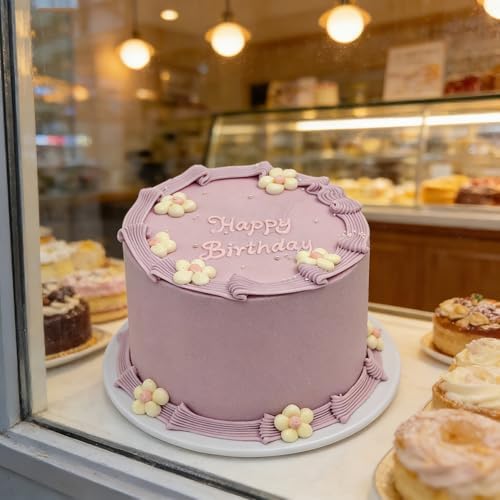 NICE PURCHASE Realistic Fake Birthday Cake Fake Food Bakery Shop Display Model Party Decoration Pro Cake Faux Replica Cake (6 inch wide & style D) - Image 5
