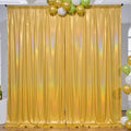 10x10ft Gold Sequin Backdrop Curtains Wedding Party Glitter Curtain Backdrop Fabric Shimmer Drapes Backdrop Bridal Baby Shower Birthday Christmas Photoshoot Background Photography 5x10FT，2 Panels by LittleFunny