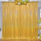 10x10ft Gold Sequin Backdrop Curtains Wedding Party Glitter Curtain Backdrop Fabric Shimmer Drapes Backdrop Bridal Baby Shower Birthday Christmas Photoshoot Background Photography 5x10FT，2 Panels by LittleFunny