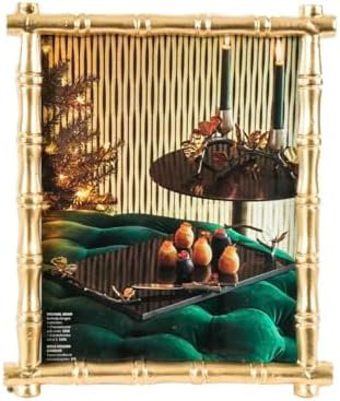 Jaye's Studio Cast Metal Decorative Photo & Picture Frame With Easel Stand, Glass Display, Handmade Bamboo Design, Tarnish Resistant Finish, Gracie Chloe Line, 3 Size Options (Gold, 8x10) - Image 4