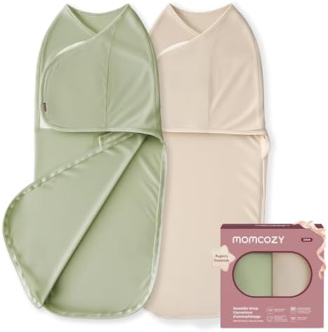 Momcozy Swaddles for Newborns, Quiet Fastener Swaddle for Infant 0-3 Months by Momcozy