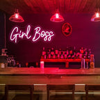 Girl Boss Neon Sign For Baby Birthday Decorations, Pink USB Led Light Up Signs for Girls Bedroom, Girl Boss Office Decor, Neon Wall Art Gift For Boss (15.7x7in) - Image 4