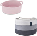 COMSE Small Woven Basket with Gift Bags and Ribbons, Gift Basket Empty, and Large Storage Basket, Large Blanket Baskets, Laundry Hampers by COMSE