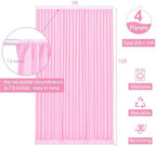 4 Panels Pink Backdrop Curtain for Parties Baby Shower Wrinkle Free Pink Photo Curtains Backdrop Drapes Fabric Decoration for Wedding Birthday Party 20ft(W) x 10ft(H) - Image 5