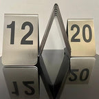 Large Stackable Tent Style Metal Place Cards. - Image 2