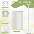 Aneco 6 Pieces Clear Acrylic Balloon Stand Set 23.6 Inches Height Balloon Centerpieces Stand with 6 Water Bags for Table Top Birthday Wedding Party Event Decoration (Balloons Not Included) - Image 3