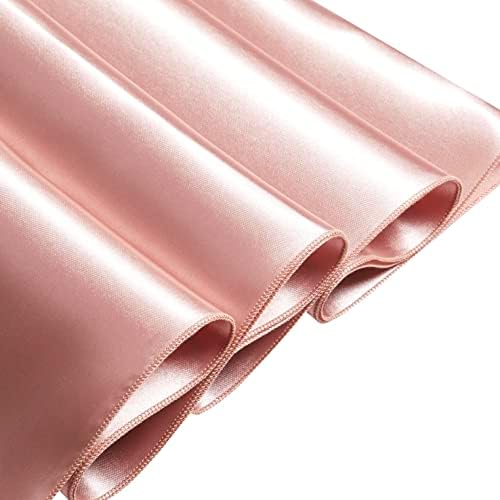 6 Pack Square Satin Table Cover, 52 x 52 Inches, Rose Gold - Image 2