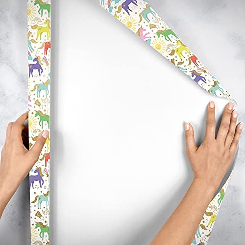 Jillson Roberts Gift Wrapping Paper, Unicorn (8 Rolls 5ft x 30in) - Image 4