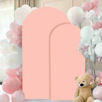 FANPROMS Wedding Arch Cover Set of 2 Rose Arch Cover Spandex Arched Backdrop Cover Chiara Wall Backdrop Covers for Garden Arches Frame Arch Fabric Covers 6FT 7.2FT for Bridal Shower Ceremony Decor - Image 6