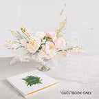 Andaz Press Personalized Wedding Guestbook with Gold Accents, Foliage Wreath White Guest Sign in Guest Registry 120 Pages 8.5 X 8.5 Memories Book for DIY, Scrapbook, Photo Album - Image 3