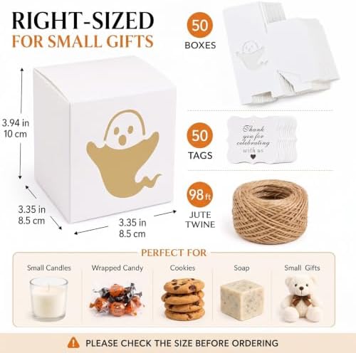 ReliThick 50 Set Halloween Candle Gift Boxes for 4-10 oz - Image 2