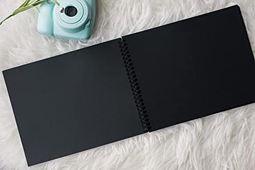 Paper 'n Such Graduation Party Black Guest Book with Blank Pages for Polaroid Pictures, Funeral, Wedding Reception, Birthday, Bridal or Baby Shower, Vacation House Guestbook -Spiral Hardcover - Image 4