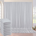 40ft×10ft Sliver Grey Wrinkle Free Backdrop Curtains for Parties, 8 Panels 5×10ft Thick&Silky Polyester Sliver Photo Backdrop Drapes Curtains for Birthday Party Baby Shower Wedding Photography by ENJOYYOURPARTY
