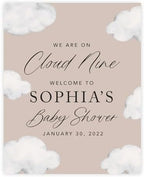 Andaz Press Personalized We Are On Cloud Nine Baby Shower Decorations, Gender Neutral On Cloud 9 Baby Shower Welcome Sign, Heaven Sent Decor, We Are Over the Moon Party Decorations, 16x20 Inch by AndazPress