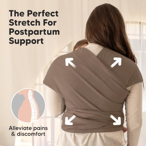 KeaBabies Baby Wrap Carrier, All in 1 Original Baby Carrier (Saddle Brown) - Image 5
