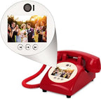 Video Audio Guest Book,1080P HD Video Phone Guestbook, Record Preserve Your Special Occasions, Ideal for Wedding Bridal Shower, Birthday, Graduations, Baby Shower(Red) by FiayaComVintageTelephone