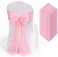 50 Pack Pink Pearls Bows Chair Sashes Ribbons Wedding Decor 7 x 108 in by Unknown