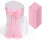 50 Pack Pink Pearls Bows Chair Sashes Ribbons Wedding Decor 7 x 108 in by Unknown