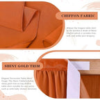 Terracotta Table Skirt 14FT Chiffon Table Skirting 2 Layer Rectangle Terracotta Tablecloth for Birthday Baby Shower Wedding - Image 7
