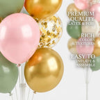 Hiins Sage Green Gold Balloon Stand Kit Set of 2,Base&Pole Decoration for Party - Image 5