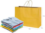 BLEWINDZ 70Pcs Large Paper Bags with Handles, 16x6x12 Inches Yellow Paper Shopping Bag for Small Business, Large Kraft Gift Bag Bulk for Grocery Mechandise Retail - Image 5