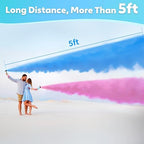 Gender Reveal Fire Extinguisher Set for Newborn Baby, 4Pcs Blue Gender Reveal Smoke Bombs, 100% Biodegradable Color Blaster for Cool Gender Reveal Ideas, Confetti Power Cannon Shooter Party Supplies - Image 5