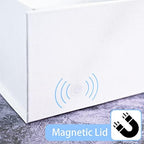 White Wedding Gift Box with Magnetic Lid for Presents, 13.85"x8.35"x4.45" - Image 2