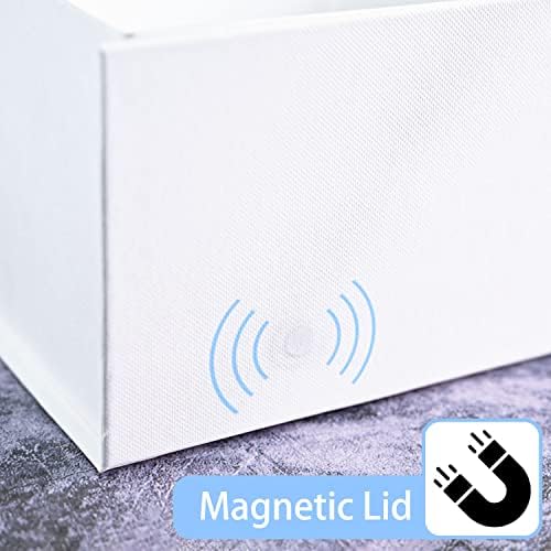 White Wedding Gift Box with Magnetic Lid for Presents, 13.85"x8.35"x4.45" - Image 2