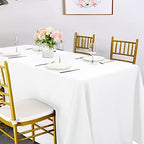 6 Pack Tablecloth 90 x 132 inch Polyester Table Cloth for 6 Foot Rectangle Tables,Stain and Wrinkle Resistant Washable Fabric Table Covers Polyester White Tablecloths for Wedding,Party,Banquet - Image 5