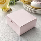 Efavormart 100 Pack 4"x4"x2" Blush Rose Gold Cake Favor Boxes, Matte Cardstock Candy Treat Gift Boxes for Bridal Shower and Baby Shower by efavormart