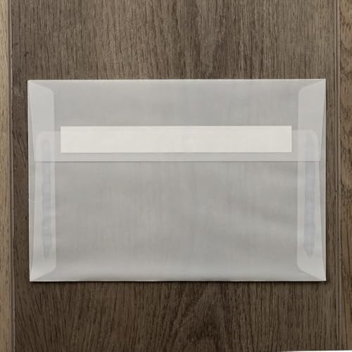 LUXPaper A8 Invitation Envelopes | Peel & Press | 5 1/2" x 8 1/8" | Clear Translucent | 30lb. Text | 250 Qty - Image 6