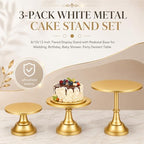 3 Pack Gold Cake Stand, 8 10 12 Inch Tiered Display - Image 3
