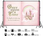 Once Upon a Time Backdrop, Pink Fairytale Castle, 8x6ft - Image 2