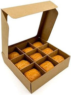 20-Ct Kraft Treat Boxes, 6.5x6.5x1.9in, Window & Dividers - Image 3