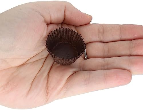 CybrTrayd No.3 Glassine Paper Approximately 2,500 Pieces – 15/16” Base, 5/8” Wall Candy Cups, Brown - Image 6