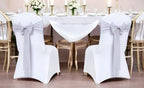 MDS Pack of 100 Chiffon Chair Sashes for Wedding & Event Décor - Cool Gray - Image 2