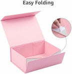 LIFELUM Pink Wedding Gift Box with Magnetic Lid for Presents, 9.5"x7"x3.5" - Image 3