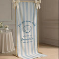 Personalized Sea You Soon Baby Welcome Sign Vertical Banner Blue Striped Seashell Nautical Theme Baby Shower Decoration Entrance Backdrop Custom Name 2026 by Custom