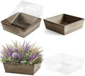 Dandat 2 Set 12 Inch Wooden Flower Box Rustic Table Centerpieces,Brown by Dandat