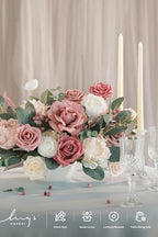 Ling's moment Fake Flowers Box, Cinnamon Rose & Ivory Grand Combo - Image 2