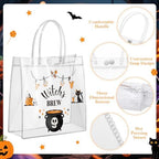 Canchiing 30 Pcs Halloween Clear Gift Bags Reusable Boo Pumpkin Treat Bags - Image 3