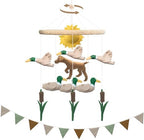 Mallard Duck Baby Crib Mobile Set with 7.75ft Pennant Banner Flags by Teeloray