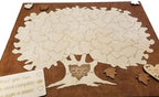 HAVOLY Personalized Wooden Tree Puzzle Wedding Guest Book Alternative | Custom Engraved Sign in Book Great For Anniversaries, Birthdays, Quinceaneras, Bar/Bat Mitsvahs, Family Reunions, & All Events by Handmade