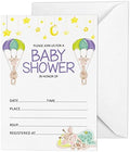 Pack of 30, Boy/Girl Baby Shower Party Collection, Baby Shower Invitation Cards, Fill in the Blank Invites WIth Envelopes, Giraffe Theme Party Supplies by Inkdotpot