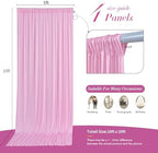 20 ft x 10 ft Wrinkle Free Baby Pink Backdrop Curtain for Parties, 4 Panels 5ftx10ft Polyester Photo Backdrop Drapes for Baby Shower Birthday Party Photography Wedding Backdrop Stand - Image 5