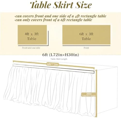 Wildflower Tulle Table Skirt, Boho 6ft Bridal Baby Shower Party Decor - Image 2